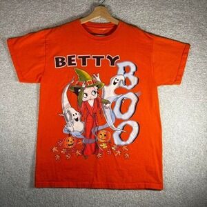 Vintage Betty Boop Orange graphic Betty boo Halloween tee shirt tshirt